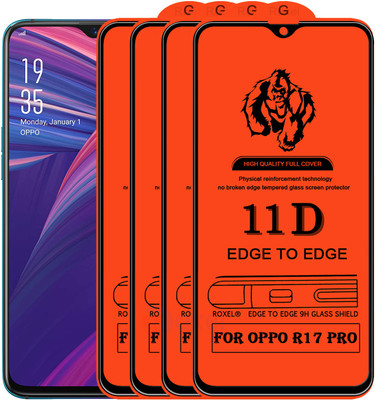 Roxel Edge To Edge Tempered Glass for Oppo R17 Pro(Pack of 4)