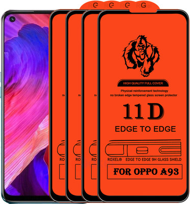 Roxel Edge To Edge Tempered Glass for Oppo A93(Pack of 4)