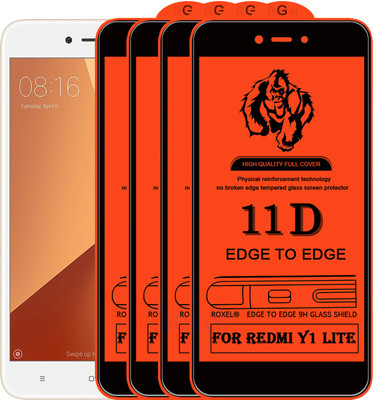 Roxel Edge To Edge Tempered Glass for Mi Redmi Y1 Lite(Pack of 4)