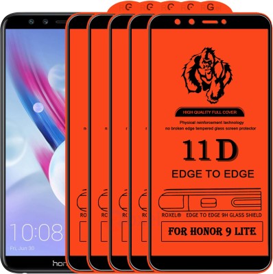 Roxel Edge To Edge Tempered Glass for Honor 9 Lite(Pack of 5)