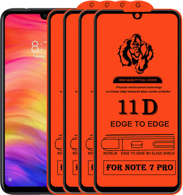 Roxel Edge To Edge Tempered Glass for Redmi Note 7 Pro(Pack of 4)