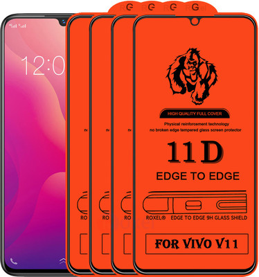 Roxel Edge To Edge Tempered Glass for Vivo V11(Pack of 4)