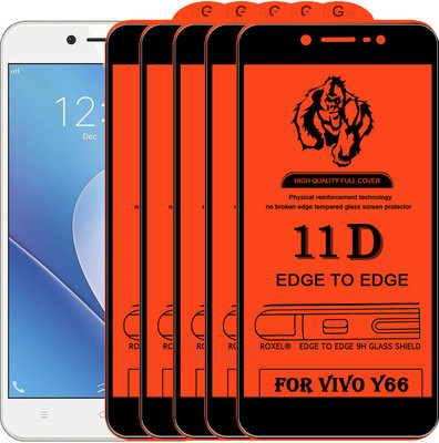 Roxel Edge To Edge Tempered Glass for VIVO Y66(Pack of 5)
