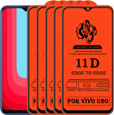 Roxel Edge To Edge Tempered Glass for Vivo U20(Pack of 5)