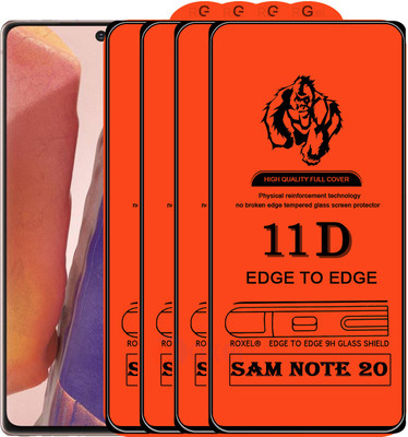 Roxel Edge To Edge Tempered Glass for Samsung Note 20(Pack of 4)
