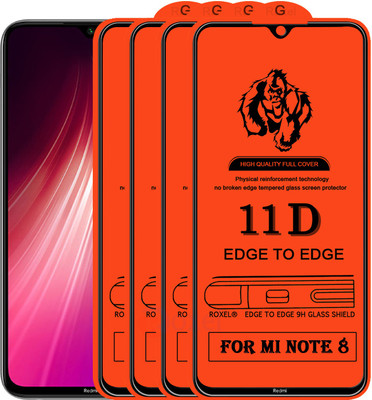 Roxel Edge To Edge Tempered Glass for Redmi Note 8 New(Pack of 4)