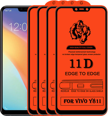 Roxel Edge To Edge Tempered Glass for Vivo Y81I(Pack of 4)