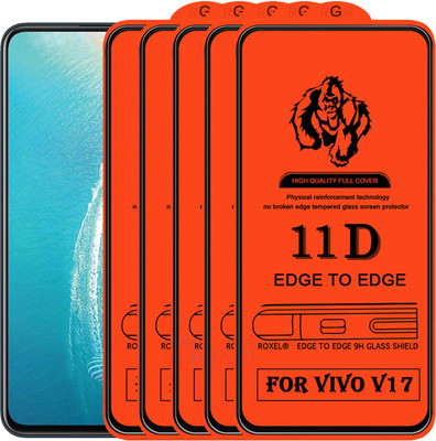 Roxel Edge To Edge Tempered Glass for Vivo V17(Pack of 5)