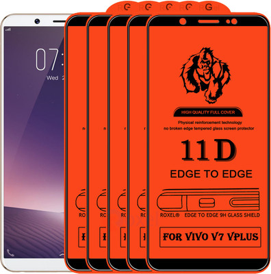 Roxel Edge To Edge Tempered Glass for VIVO V7 Plus(Pack of 5)
