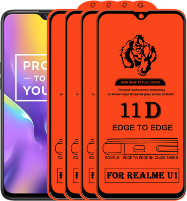 Roxel Edge To Edge Tempered Glass for Realme U1(Pack of 4)