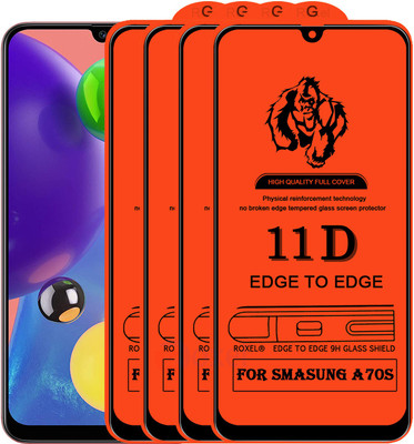 Roxel Edge To Edge Tempered Glass for Samsung A70S(Pack of 4)