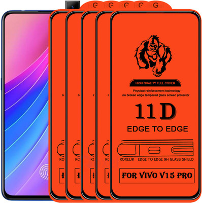 Roxel Edge To Edge Tempered Glass for Vivo V15 Pro(Pack of 5)