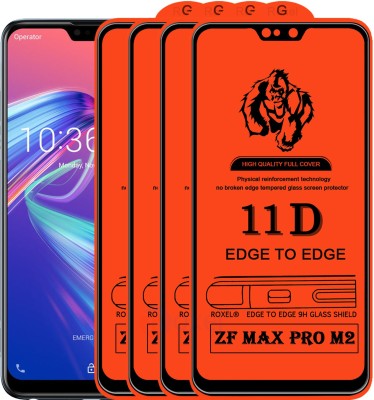 Roxel Edge To Edge Tempered Glass for Asus Zenfone Max Pro M2(Pack of 4)