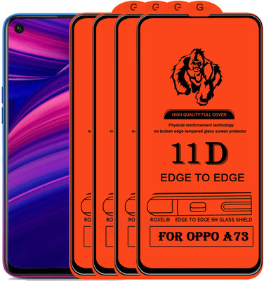 Roxel Edge To Edge Tempered Glass for Oppo A73(Pack of 4)