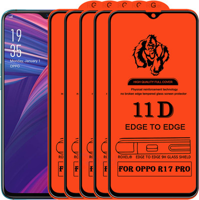 Roxel Edge To Edge Tempered Glass for Oppo R17 Pro(Pack of 5)