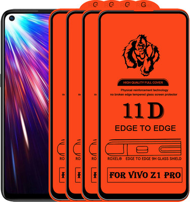 Roxel Edge To Edge Tempered Glass for Vivo Z1 Pro(Pack of 4)