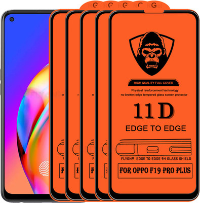 MaxR Edge To Edge Tempered Glass for Oppo F19 Pro Plus(Pack of 5)