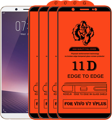 Roxel Edge To Edge Tempered Glass for VIVO V7 Plus(Pack of 4)
