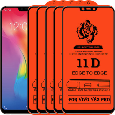 Roxel Edge To Edge Tempered Glass for Vivo Y83 Pro(Pack of 5)