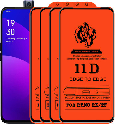 Roxel Edge To Edge Tempered Glass for OPPO Reno 2z(Pack of 4)
