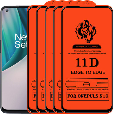 Roxel Edge To Edge Tempered Glass for Oneplus N10(Pack of 5)