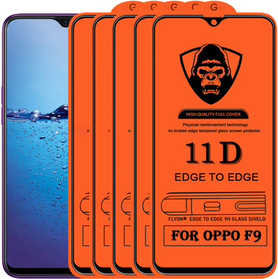 MaxR Edge To Edge Tempered Glass for Oppo F9(Pack of 5)