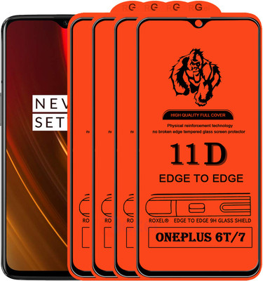 Roxel Edge To Edge Tempered Glass for OnePlus 6T(Pack of 4)