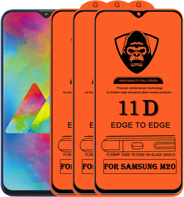MaxR Edge To Edge Tempered Glass for Samsung Galaxy M20(Pack of 3)