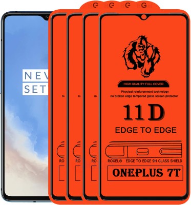 Roxel Edge To Edge Tempered Glass for Oneplus 7T(Pack of 4)