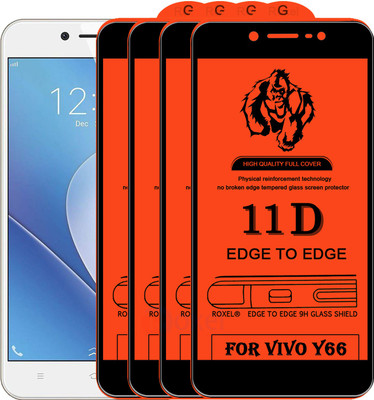 Roxel Edge To Edge Tempered Glass for VIVO Y66(Pack of 4)