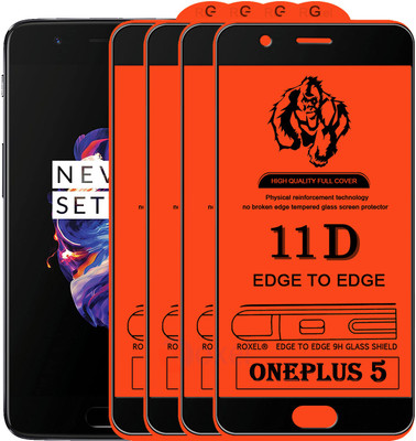 Roxel Edge To Edge Tempered Glass for OnePlus 5(Pack of 4)