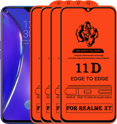 Roxel Edge To Edge Tempered Glass for Realme XT(Pack of 4)
