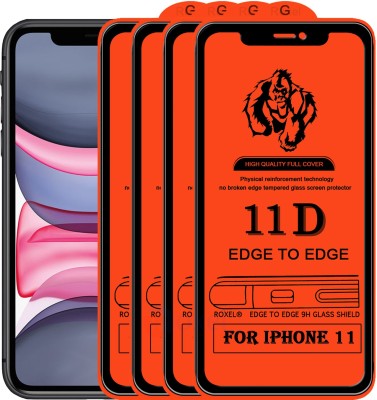 Roxel Edge To Edge Tempered Glass for Apple IPhone 11(Pack of 4)