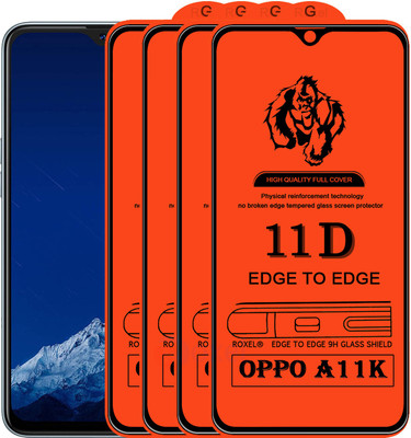 Roxel Edge To Edge Tempered Glass for Oppo A11K(Pack of 4)