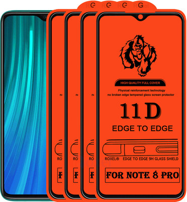 Roxel Edge To Edge Tempered Glass for Redmi Note 8 Pro(Pack of 4)