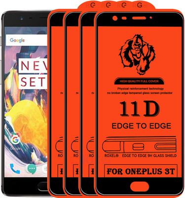 Roxel Edge To Edge Tempered Glass for OnePlus 3T(Pack of 4)