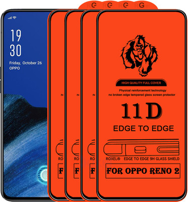 Roxel Edge To Edge Tempered Glass for OPPO Reno 2(Pack of 4)