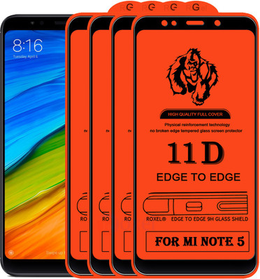 Roxel Edge To Edge Tempered Glass for Mi Redmi Note 5(Pack of 4)
