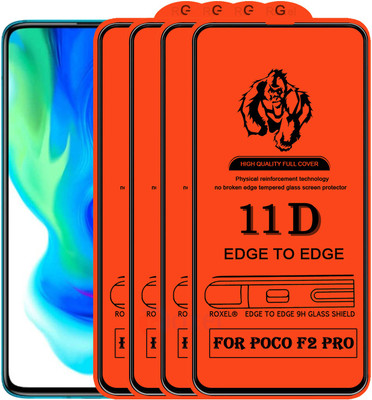 Roxel Edge To Edge Tempered Glass for Poco F2 Pro(Pack of 4)