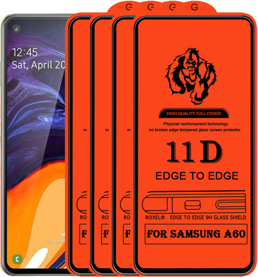 Roxel Edge To Edge Tempered Glass for Samsung A60(Pack of 4)