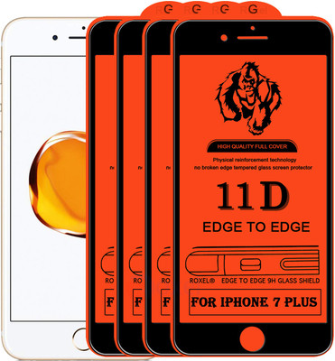 Roxel Edge To Edge Tempered Glass for Apple iPhone 7 Plus(Pack of 4)