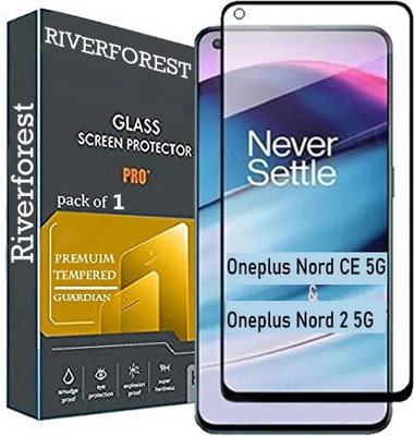 RiverForest Edge To Edge Tempered Glass for Oneplus Nord CE, Oneplus Nord 2(Pack of 1)