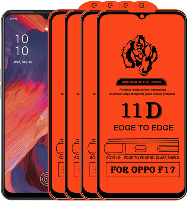 Roxel Edge To Edge Tempered Glass for Oppo F17(Pack of 4)