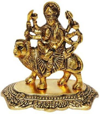 Cyan spritual maa Durga Murti In Metal Antique Gold Finish Decorative Showpiece - 12.7 cm (Metal, Gold) Decorative Showpiece  -  12.7 cm(Brass, Gold)
