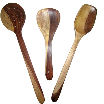Superone JSA Wooden Spatula(Pack of 3)