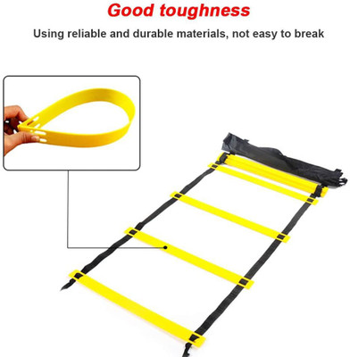 Fitcozi 6 Mtr Ladder Speed Ladder(Black, Yellow)