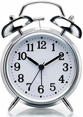 Flipco Analog Silver Clock
