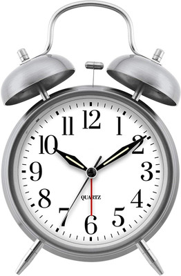 Twixxle Analog Silver Clock