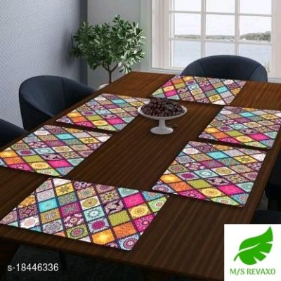 M/S REVAXO Rectangular Pack of 1 Table Placemat(Multicolor, PVC)
