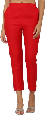 Aasma Creatives Regular Fit Women Red Trousers